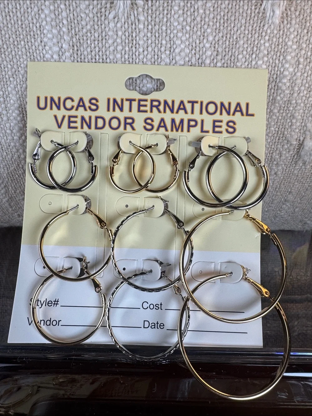 0808- Gold & Silver Hoop Earring Set